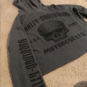 HARLEY DAVIDSON CROPPED HOODIE/long sleeve